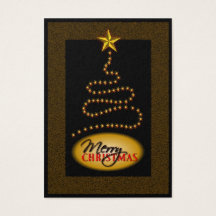 Etiquetas para presentes na árvore de Natal Dourad