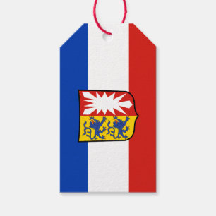 Etiquetas para presentes na bandeira Schleswig-Hol