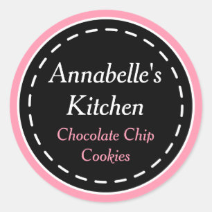 Etiquetas para presentes na cozinha preta cor-de-r