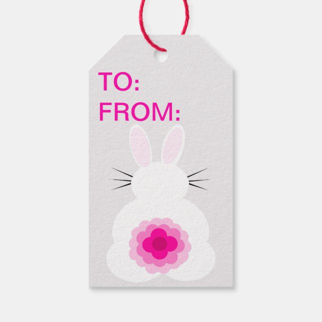 Etiquetas para presentes na Páscoa Bunny (Verso)