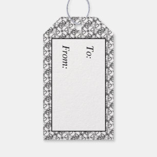 Etiquetas para presentes nas espirais brancas e pr