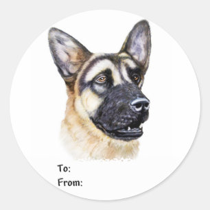 Etiquetas para presentes no german shepherd