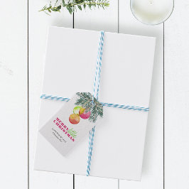 Etiquetas para presentes no Natal Cor de água rosa