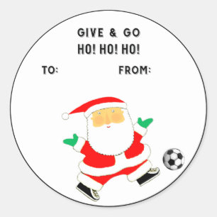Etiquetas para presentes no Natal do Futebol