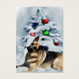 Etiquetas para presentes no Natal do german shephe