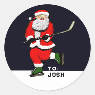 Etiquetas para presentes no Natal do Hockey