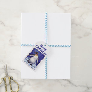 Etiquetas para presentes no Natal do Pinguim