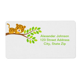 Etiquetas para transporte de leopardo giras