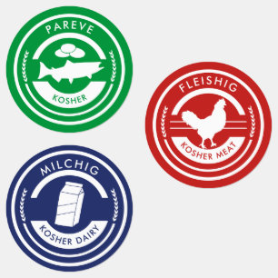 Etiquetas Pareve Milchig Fleishig Kosher