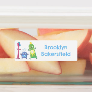 Etiquetas Pasta de dentes com escova de dentes fio dental pe