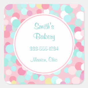 Etiquetas Pastel personalizadas do negócio