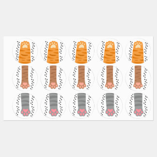 Etiquetas patas para gatos
