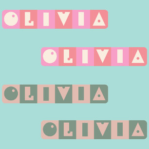 Etiquetas Patch retangular de ferro com 6 letras