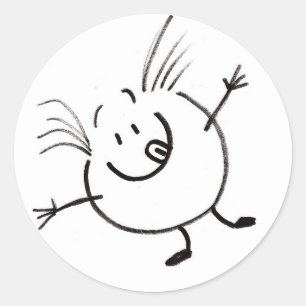 Etiquetas patetas da cara do Doodle - grupo de 20