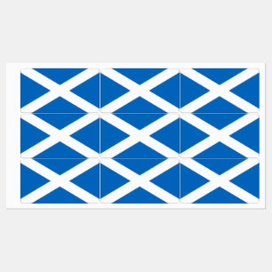 Etiquetas patrióticas com a bandeira de Scotland
