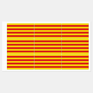 Etiquetas Patrióticas com bandeira da Catalunha