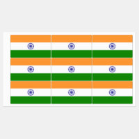 Etiquetas Patrióticas com bandeira da Índia
