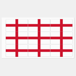 Etiquetas Patrióticas com bandeira da Inglaterra