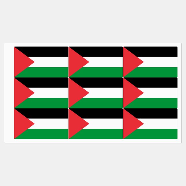 Etiquetas Patrióticas com bandeira da Palestina (Folha)