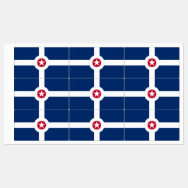 Etiquetas Patrióticas com bandeira de Indianápolis