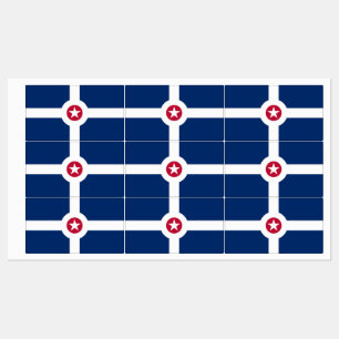 Etiquetas Patrióticas com bandeira de Indianápolis