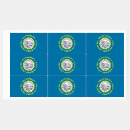 Etiquetas Patrióticas com bandeira do Estado de Da