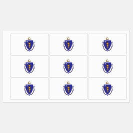 Etiquetas Patrióticas com bandeira do Estado de Ma