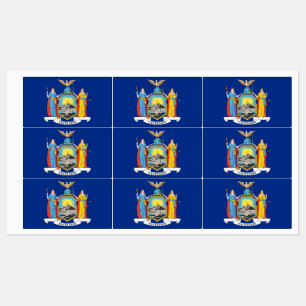 Etiquetas Patrióticas com bandeira do Estado de No