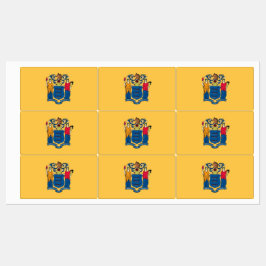 Etiquetas Patrióticas com bandeira do Estado de No