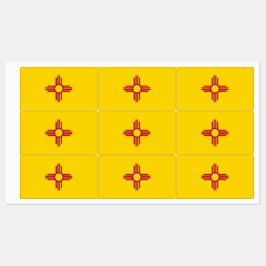 Etiquetas Patrióticas com bandeira do Estado do No