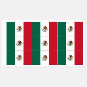 Etiquetas patrióticas com bandeira do México