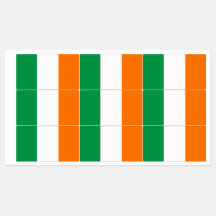 Etiquetas Patrióticas com pavilhão da Irlanda