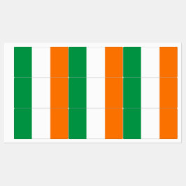 Etiquetas Patrióticas com pavilhão da Irlanda