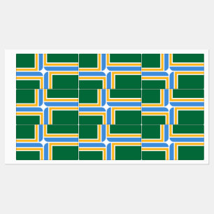 Etiquetas patrióticas com pavilhão de Portland