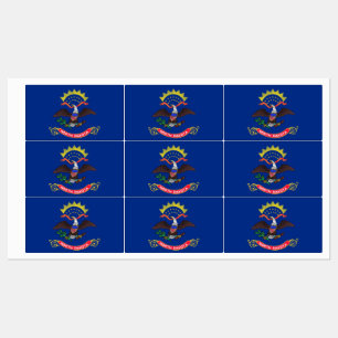 Etiquetas Patrióticas com pavilhão do Estado da 