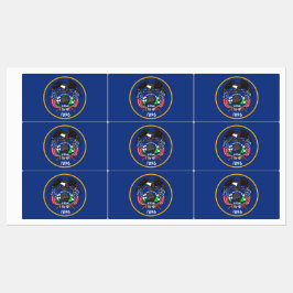Etiquetas Patrióticas com pavilhão do Estado de Ut