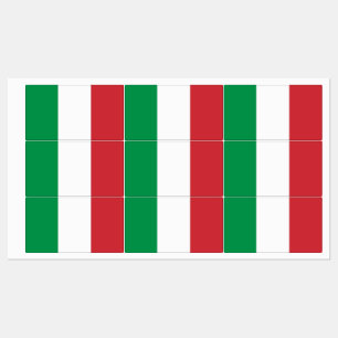 Etiquetas patrióticas com pavilhão italiano