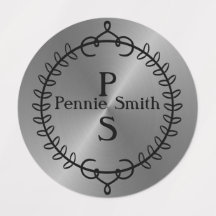 Pau Prateado Personalizado Nos Rótulos De Nome Da 