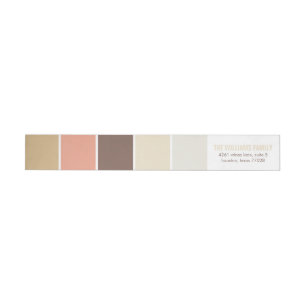 Etiquetas Peach e Brown Modern Color Blocks