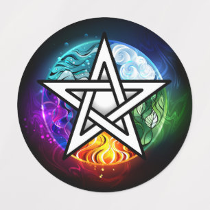 Etiquetas Pentagrama do Wiccan