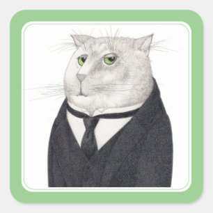 Etiquetas pequenas quadradas de CAT BUTLER