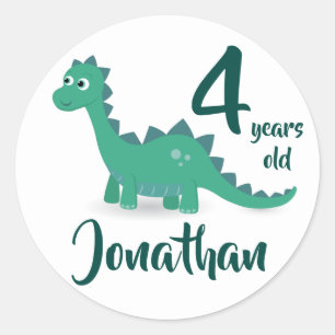 Etiquetas personalizadas aniversário do dinossaur