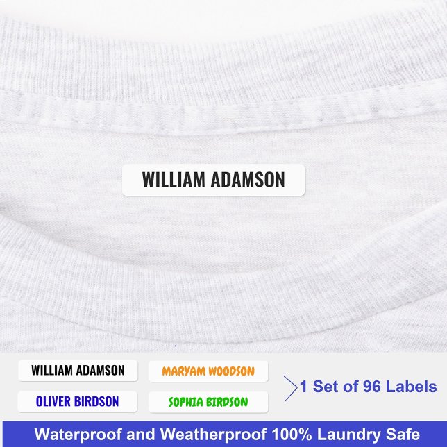 Etiquetas Personalizadas Autocolantes para Roupas (Waterproof Name Labels
)