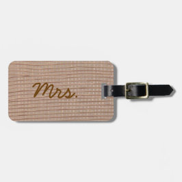 Etiquetas Personalizadas de Bagagem Sra. Rustic Bu