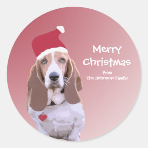 Etiquetas personalizadas de Basset Hound do papai