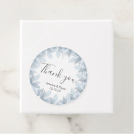 Etiquetas personalizadas de casamento com folhas a