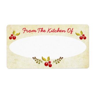 Etiquetas Personalizadas de Cozinha Cerejas
