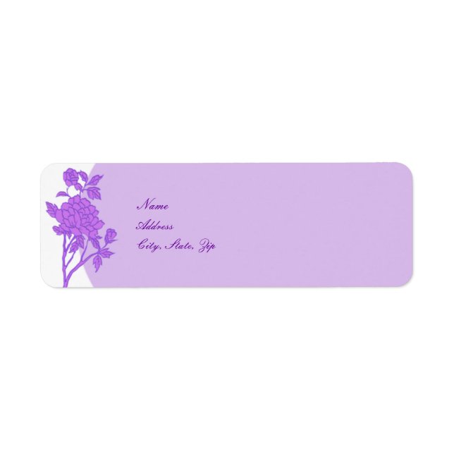Etiquetas Personalizadas de Flor Roxo (Frente)