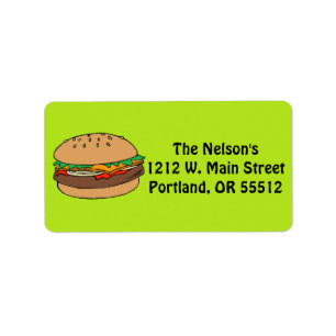Etiquetas personalizadas de Hamburger