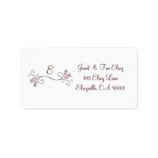 Etiquetas Personalizadas de Monograma de Tulipas R